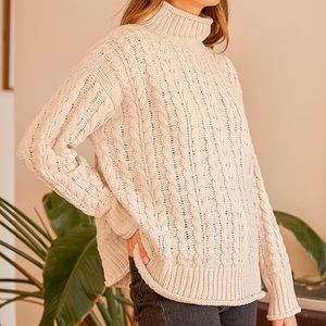 Lulus Chenille Turtleneck Sweater NWT